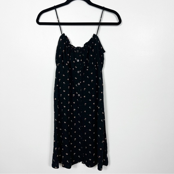 Madewell Tie-Back Button-Front Mini Dress in Geodot Floral size 00 - Picture 2 of 7
